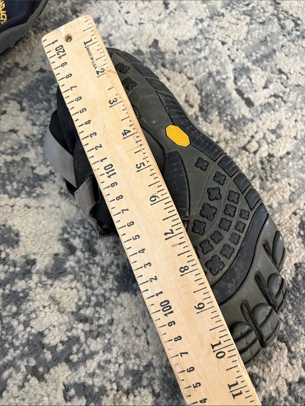 Vibram FiveFingers Black with Yellow Logo Toe Shoes